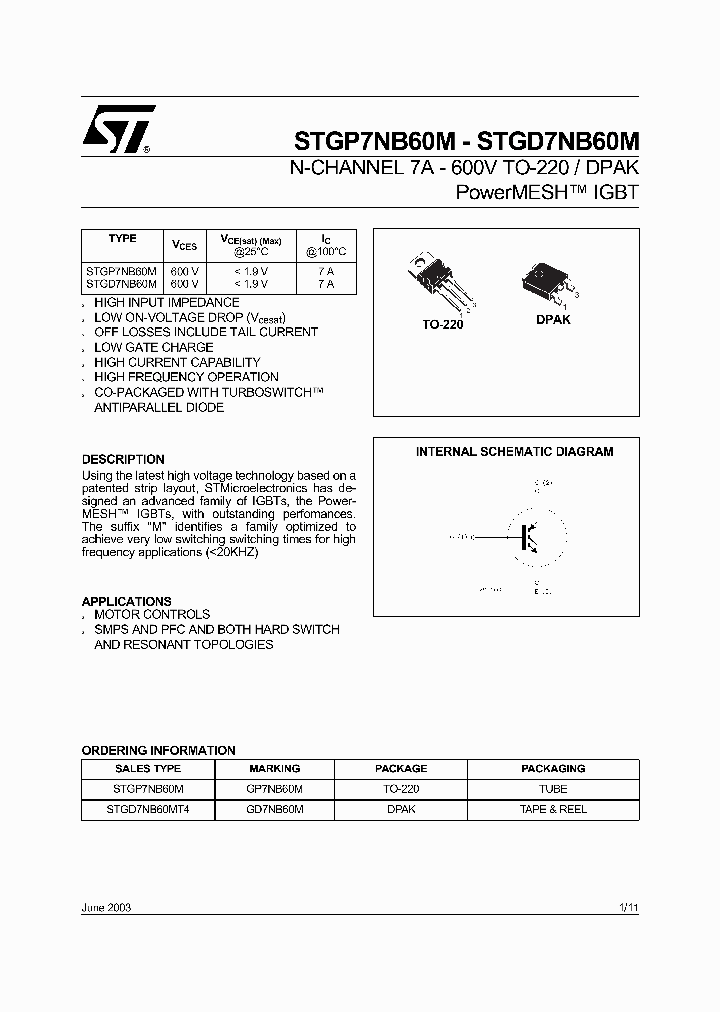 STGP7NB60M_309994.PDF Datasheet