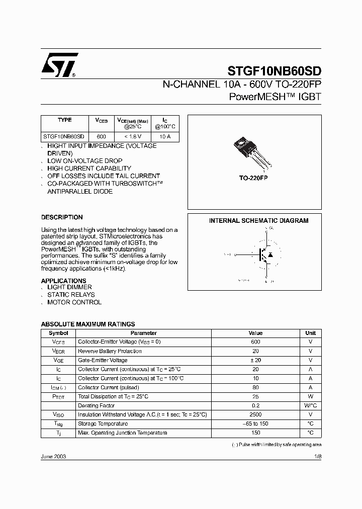 STGF10NB60SD_324907.PDF Datasheet