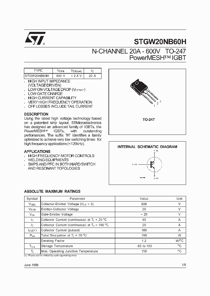 STGW20NB60H_324933.PDF Datasheet