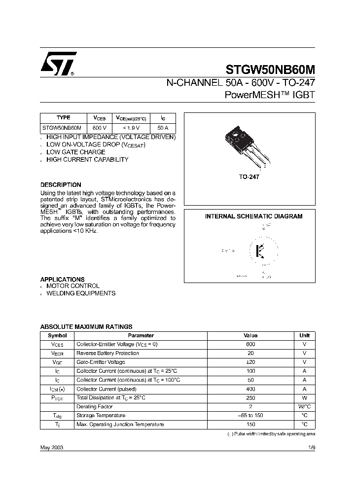 STGW50NB60M_324904.PDF Datasheet