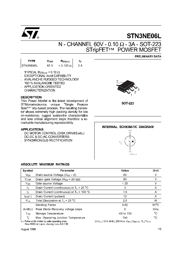 STN3NE06L_192640.PDF Datasheet