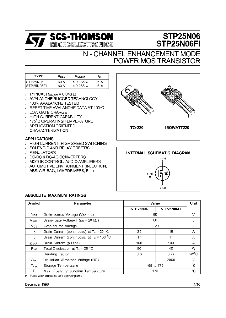 STP25N06_64844.PDF Datasheet