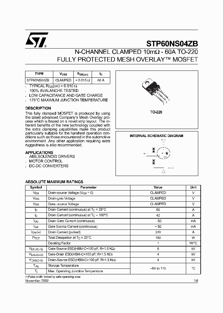 STP60NS04ZB_313485.PDF Datasheet