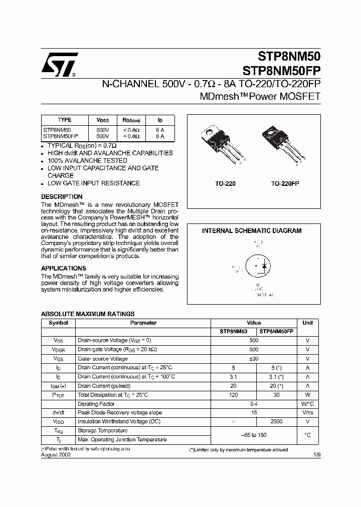 STP8NM50FP_202722.PDF Datasheet