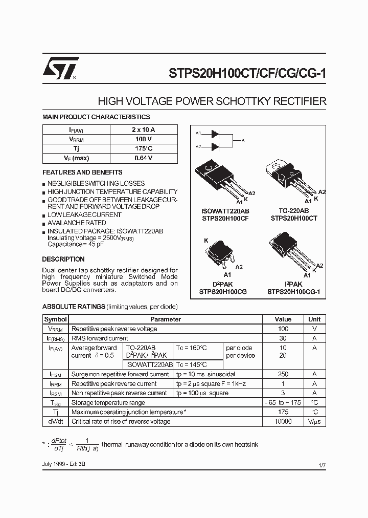 STPS20H100CG-1_181772.PDF Datasheet