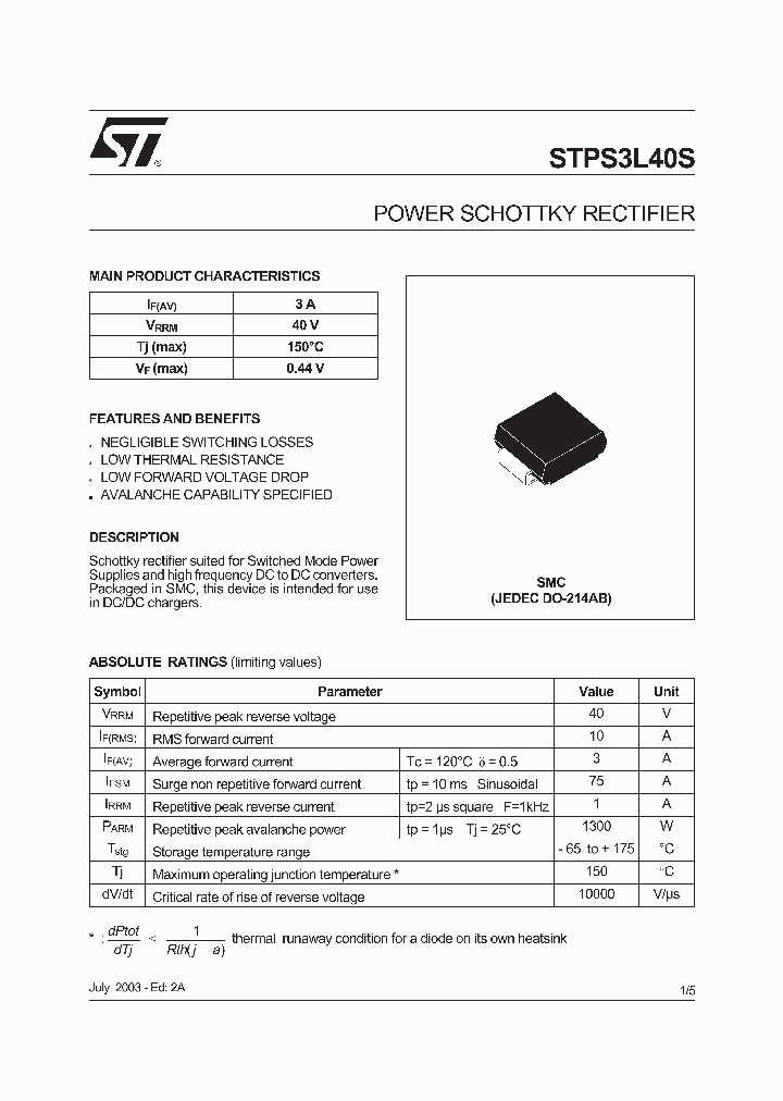 STPS3L40S_349099.PDF Datasheet