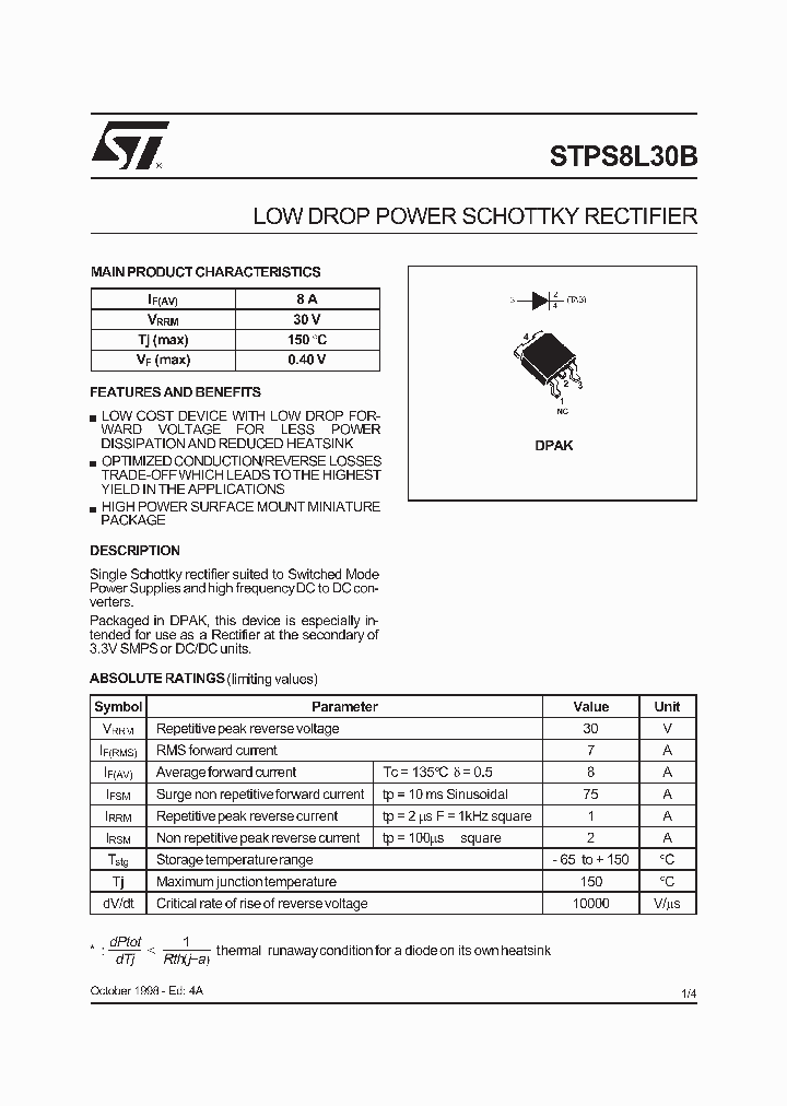 STPS8L30B_182079.PDF Datasheet
