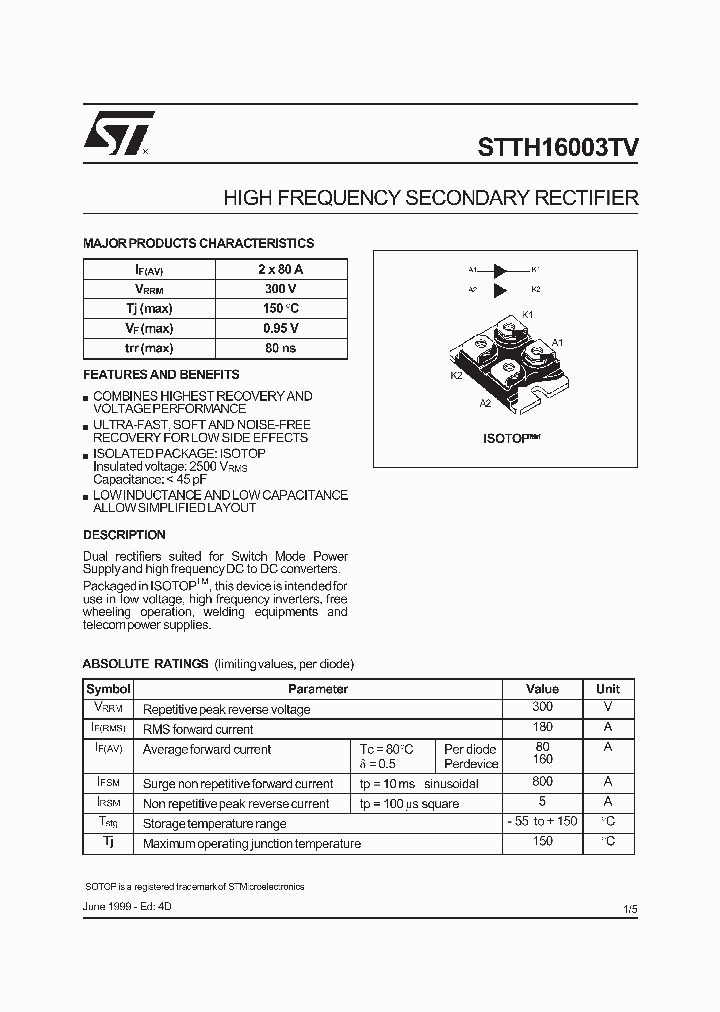 STTH16003TV_363492.PDF Datasheet