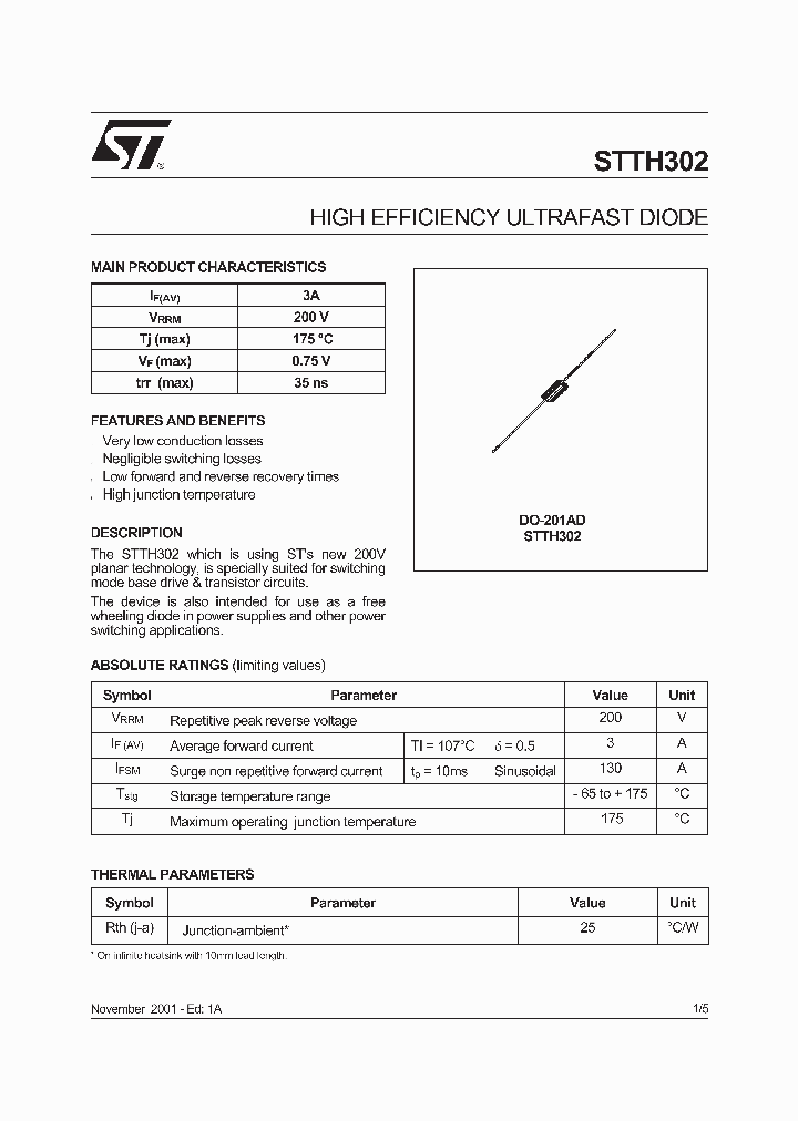 STTH302RL_319219.PDF Datasheet