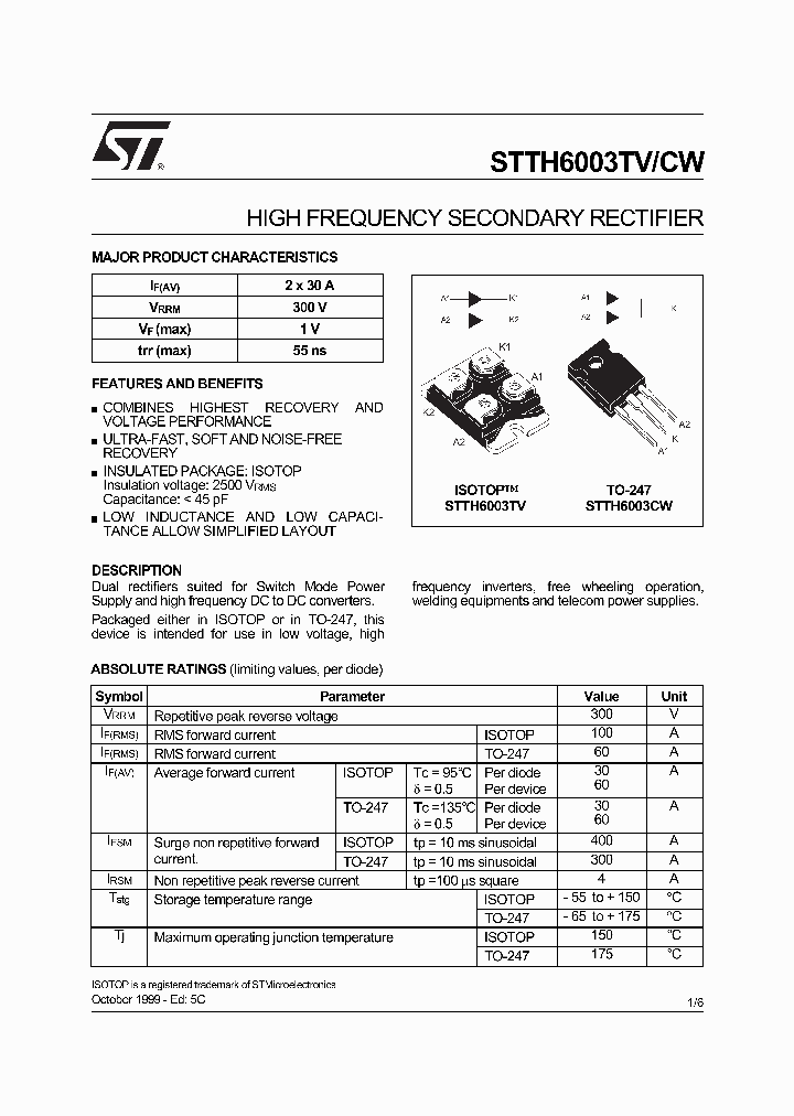 STTH6003TV1_363484.PDF Datasheet