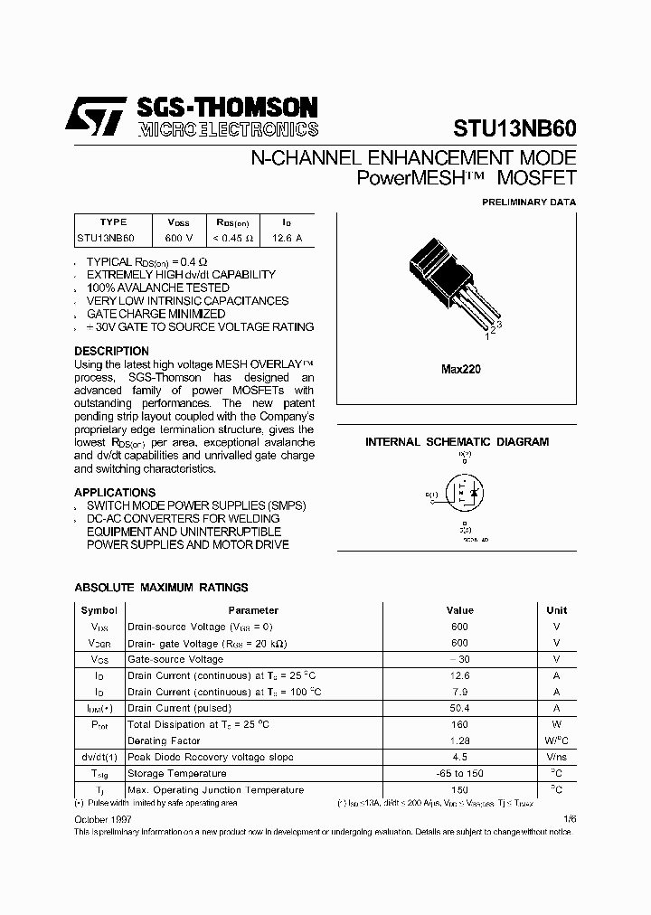 STU13NB60_364787.PDF Datasheet