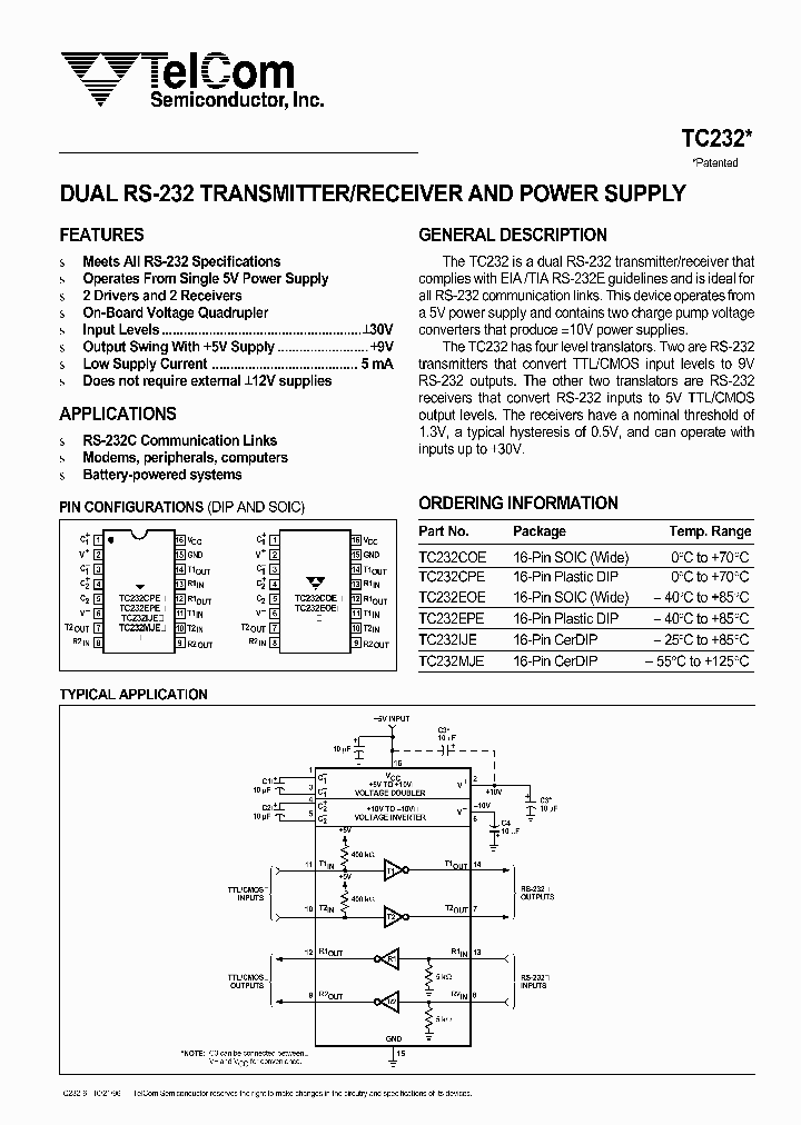 TC232COENBSP_340964.PDF Datasheet