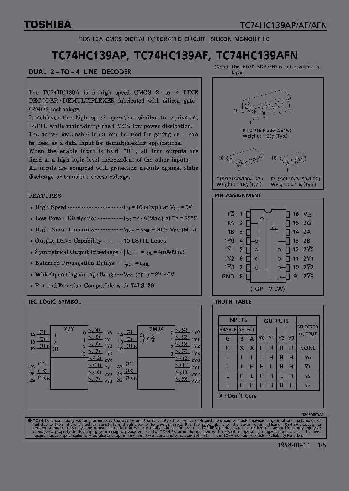 TC74HC139AFN_322472.PDF Datasheet