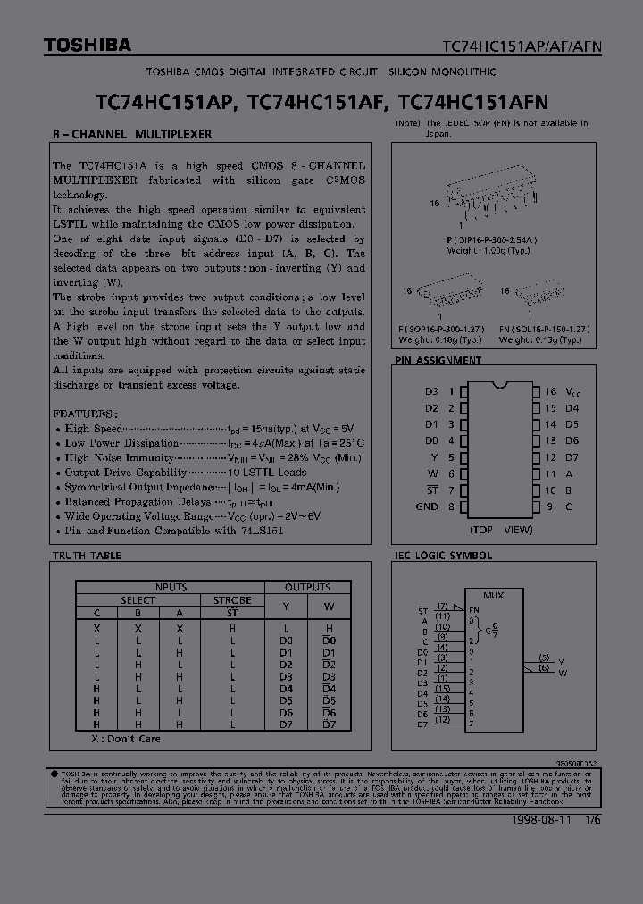 TC74HC151AFN_182816.PDF Datasheet