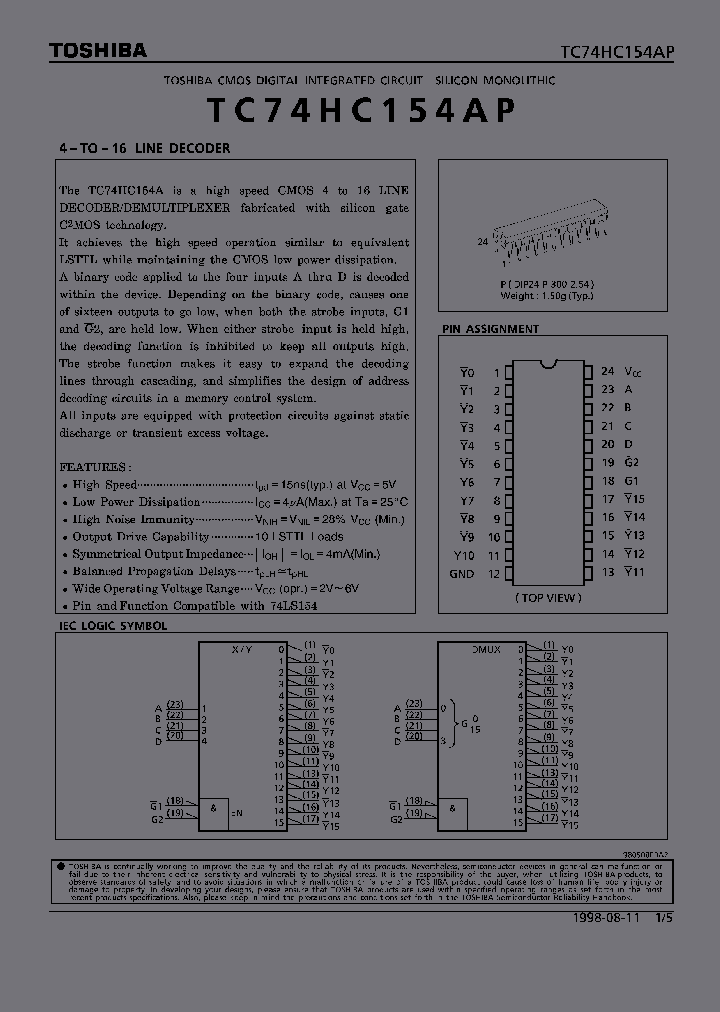 TC74HC154AP_188648.PDF Datasheet