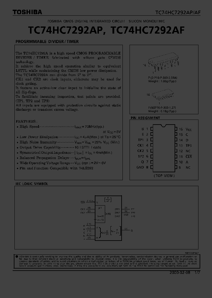 TC74HC7292AF_312195.PDF Datasheet