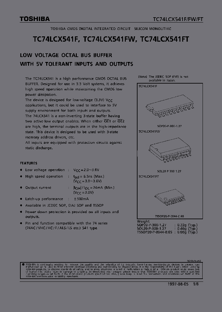 TC74LCX541_98102.PDF Datasheet