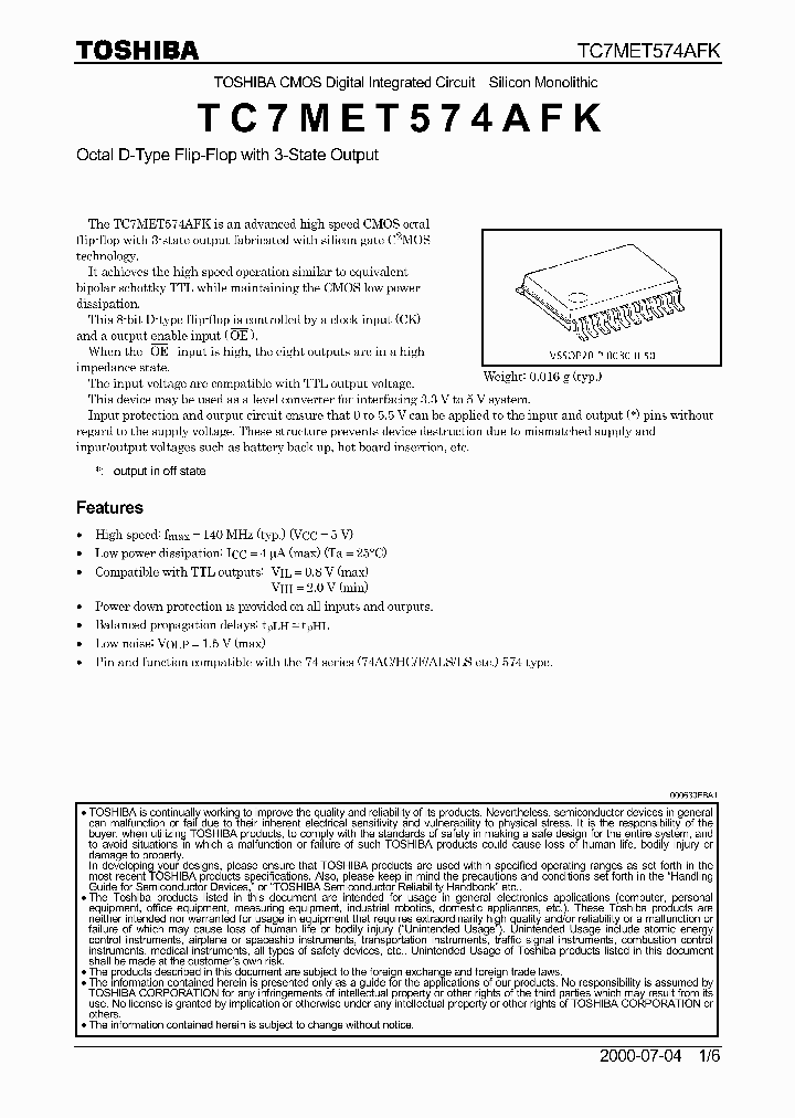 TC7MET574AFK_342881.PDF Datasheet