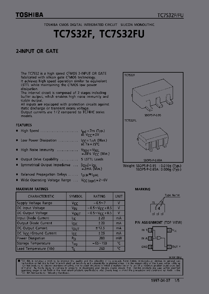 TC7S32_36860.PDF Datasheet