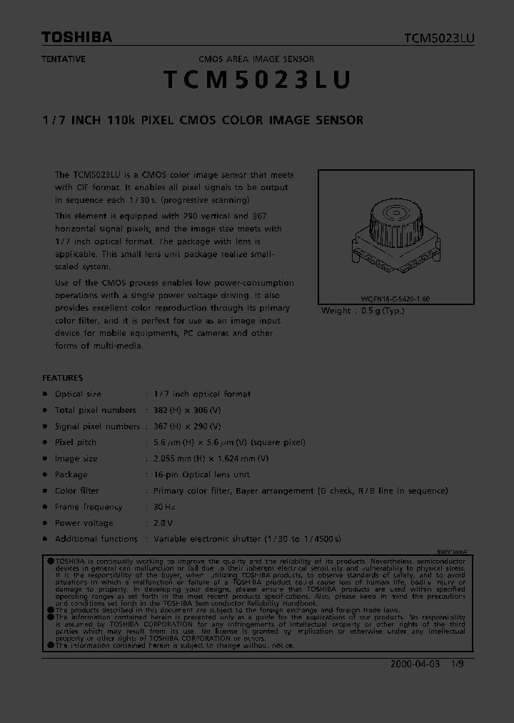 TCM5023LU_350647.PDF Datasheet