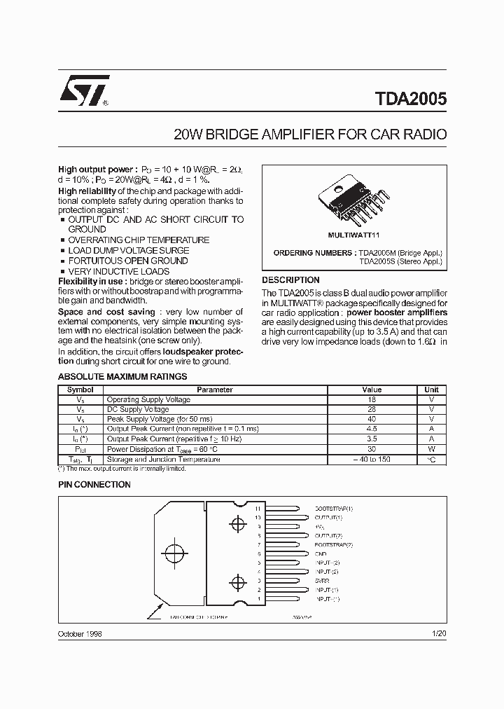 TDA2005_184297.PDF Datasheet