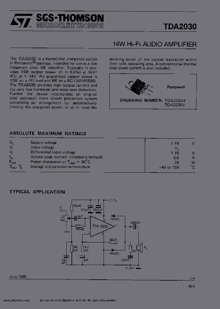 TDA2030_250217.PDF Datasheet