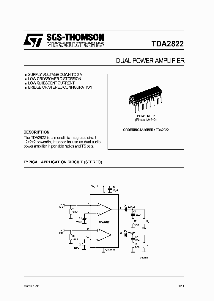 TDA2822_384410.PDF Datasheet