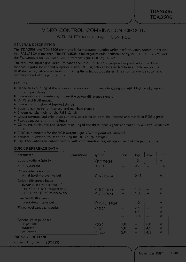 TDA3505N_189306.PDF Datasheet