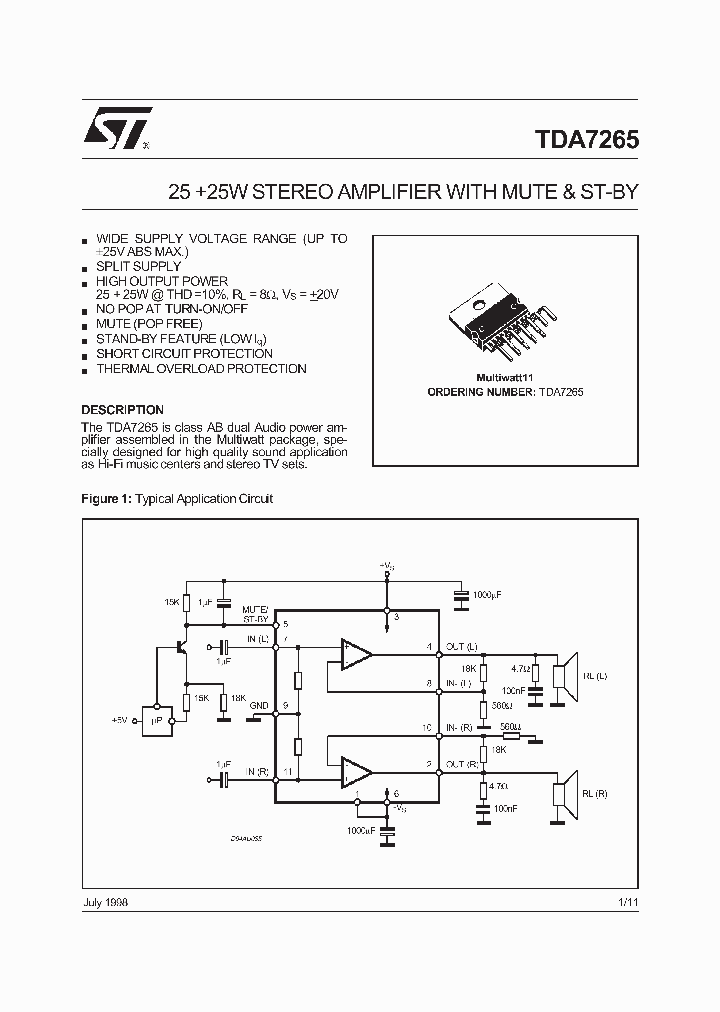 TDA7265_188872.PDF Datasheet