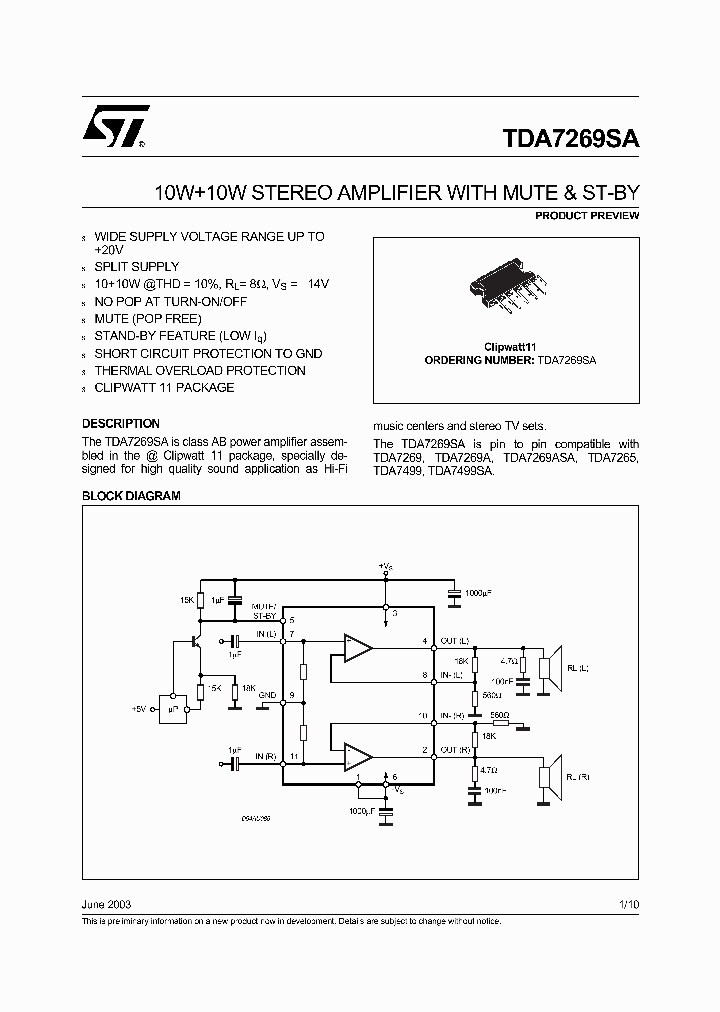 TDA7269SA_191333.PDF Datasheet