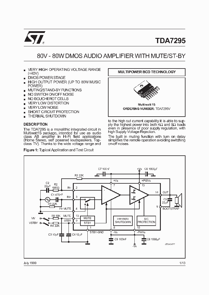 TDA7295_179728.PDF Datasheet
