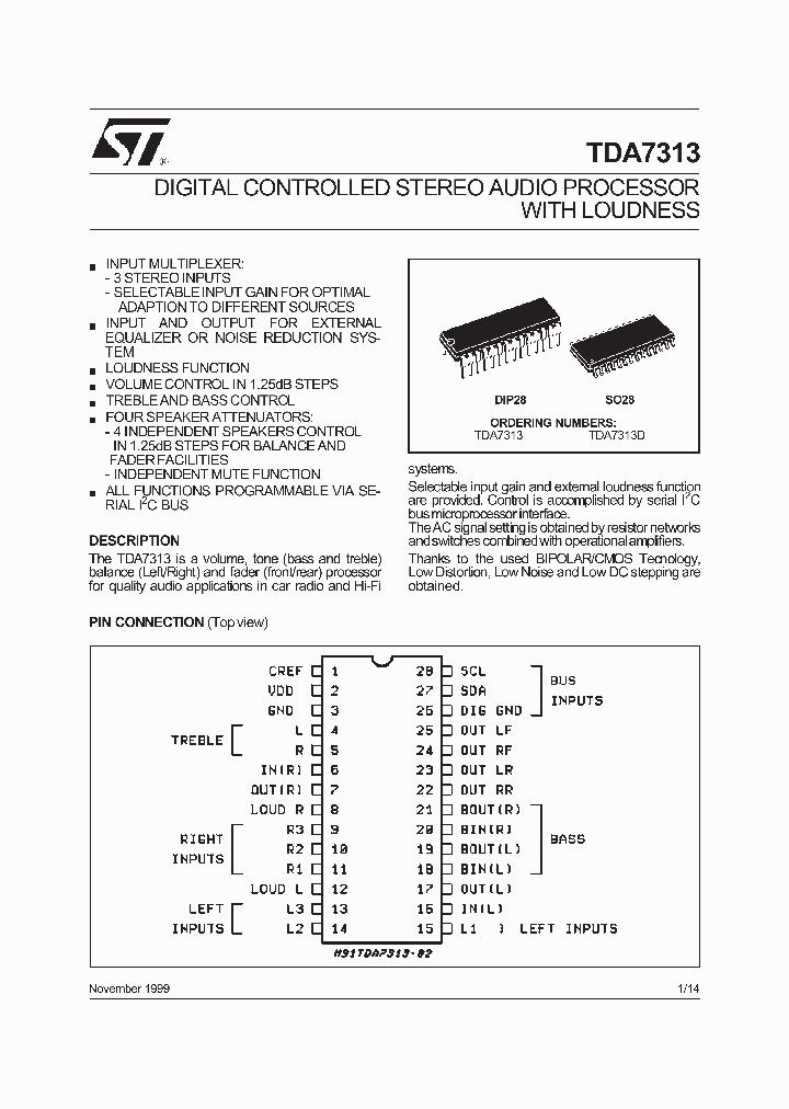 TDA7313_319068.PDF Datasheet