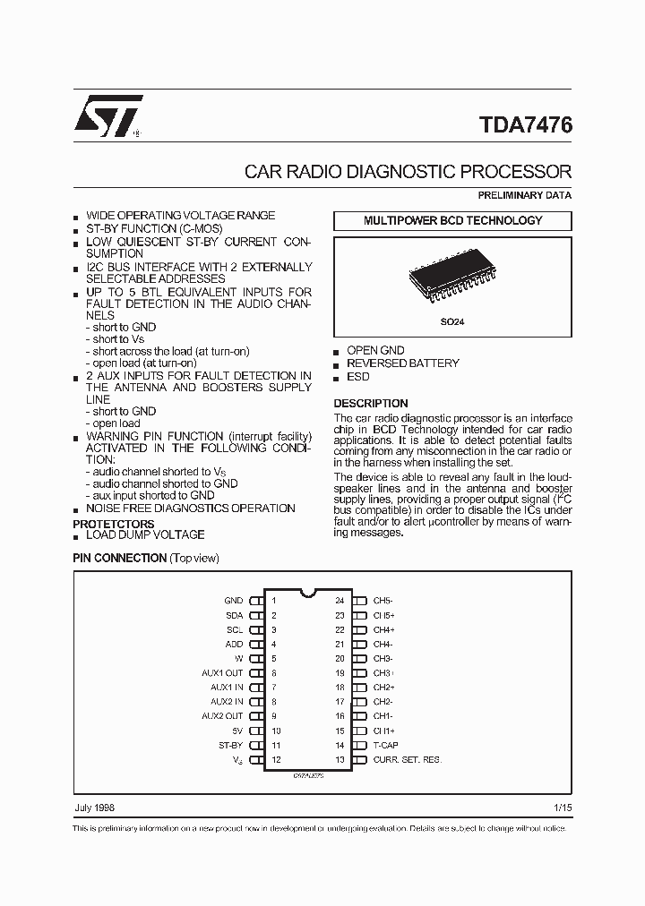 TDA7476_315010.PDF Datasheet