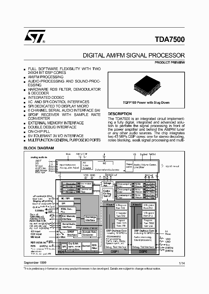 TDA7500_144980.PDF Datasheet