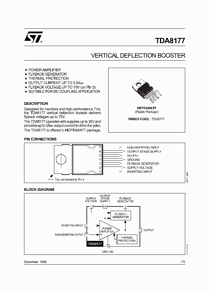 TDA8177_154938.PDF Datasheet