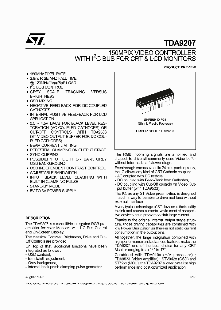 TDA9207_363473.PDF Datasheet