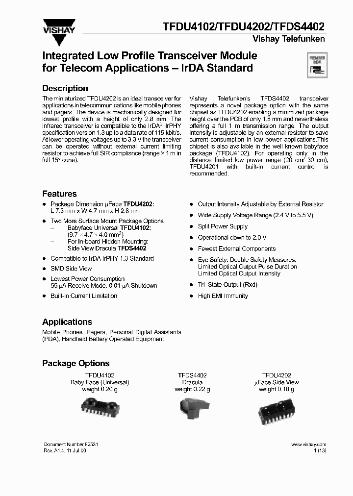 TFDS4402_275290.PDF Datasheet