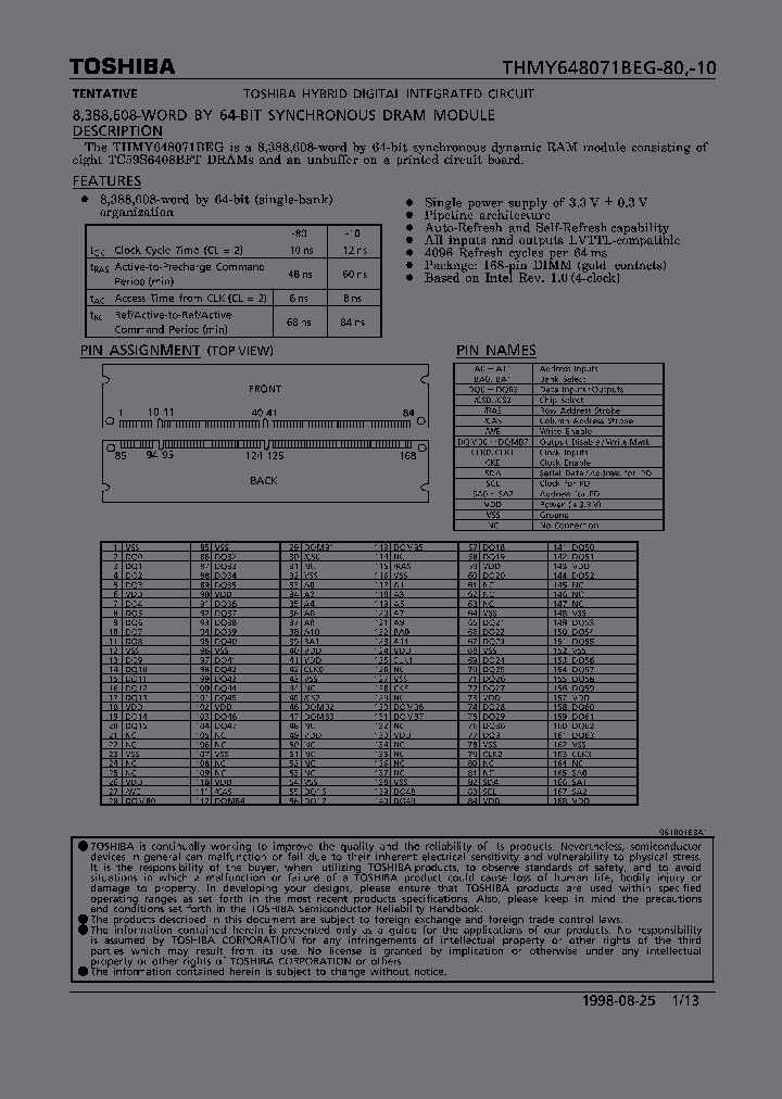 THMY648071BEG_364338.PDF Datasheet