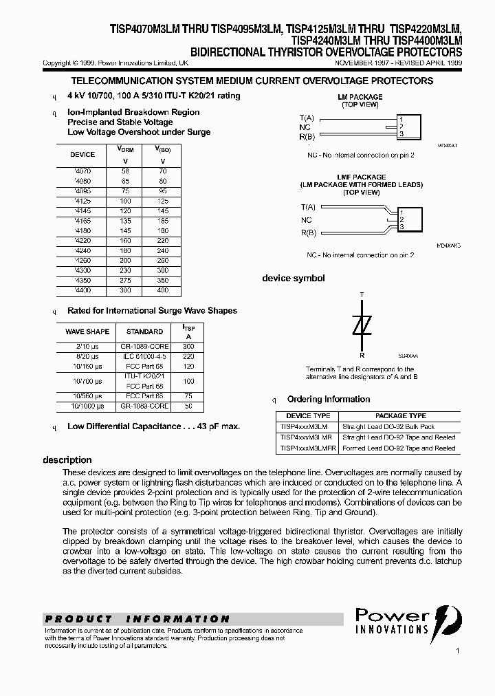TISP4095M3LM_340822.PDF Datasheet