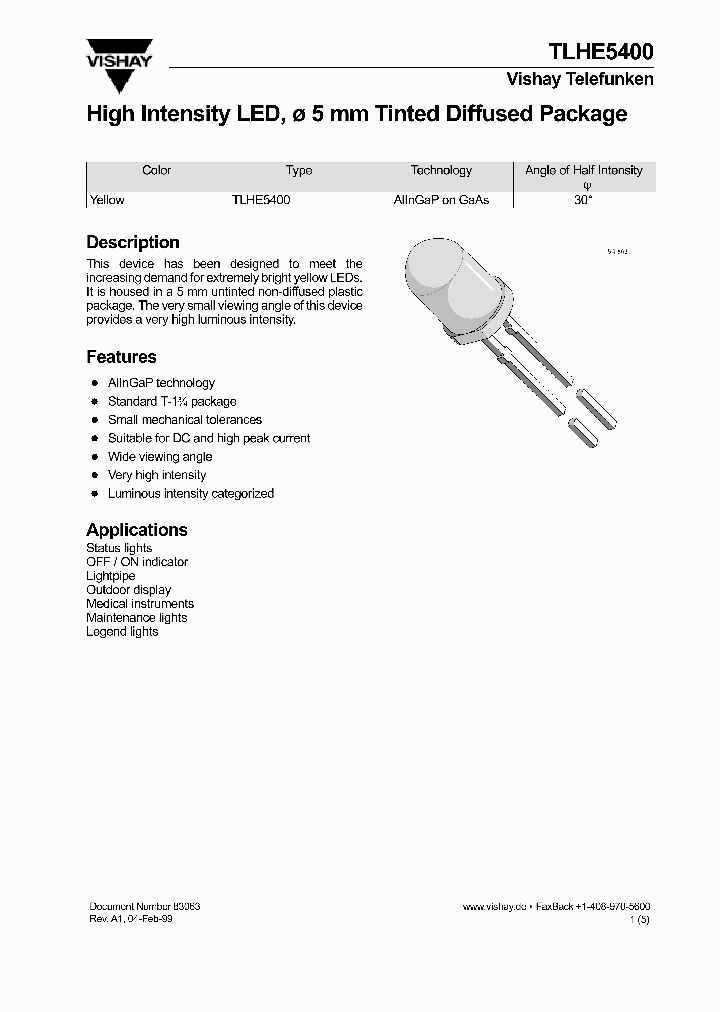 TLHE5400_383061.PDF Datasheet
