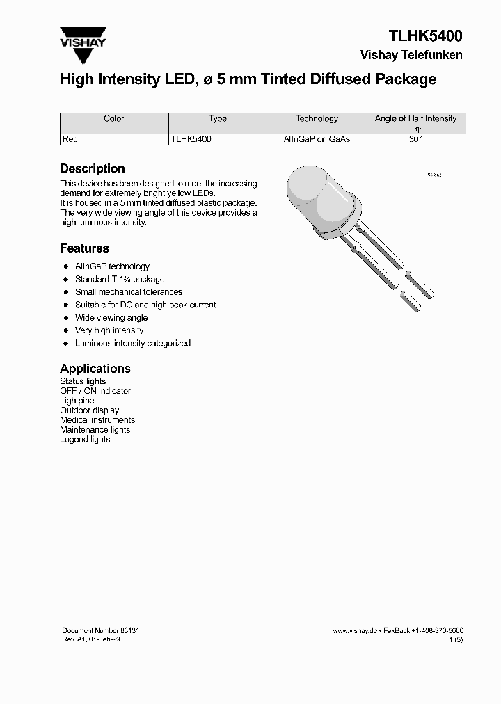 TLHK5400_301011.PDF Datasheet