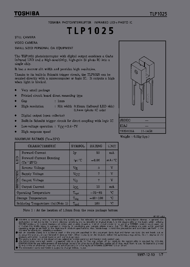 TLP1025_310620.PDF Datasheet