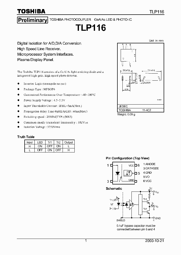 TLP116_353698.PDF Datasheet