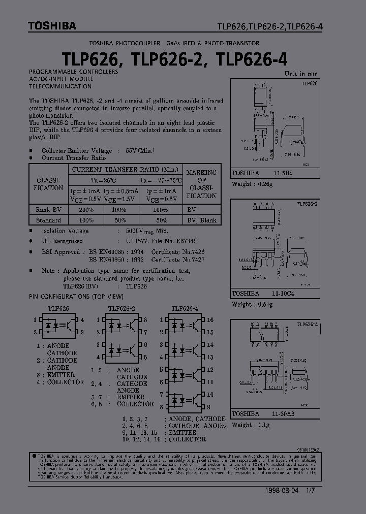 TLP626-4_345585.PDF Datasheet