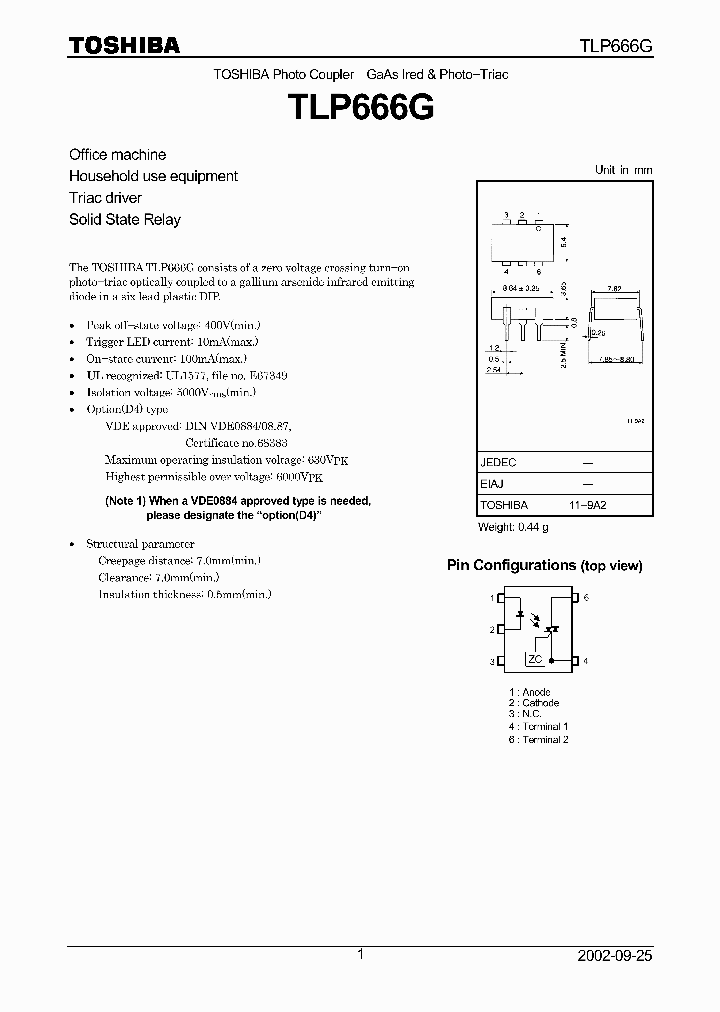 TLP666G_323455.PDF Datasheet