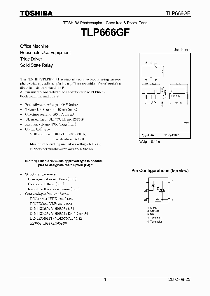TLP666GF_323452.PDF Datasheet