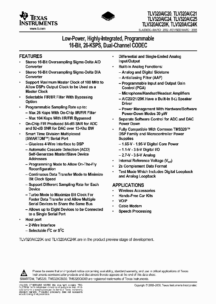 TLV320AIC25IPFBR_181688.PDF Datasheet