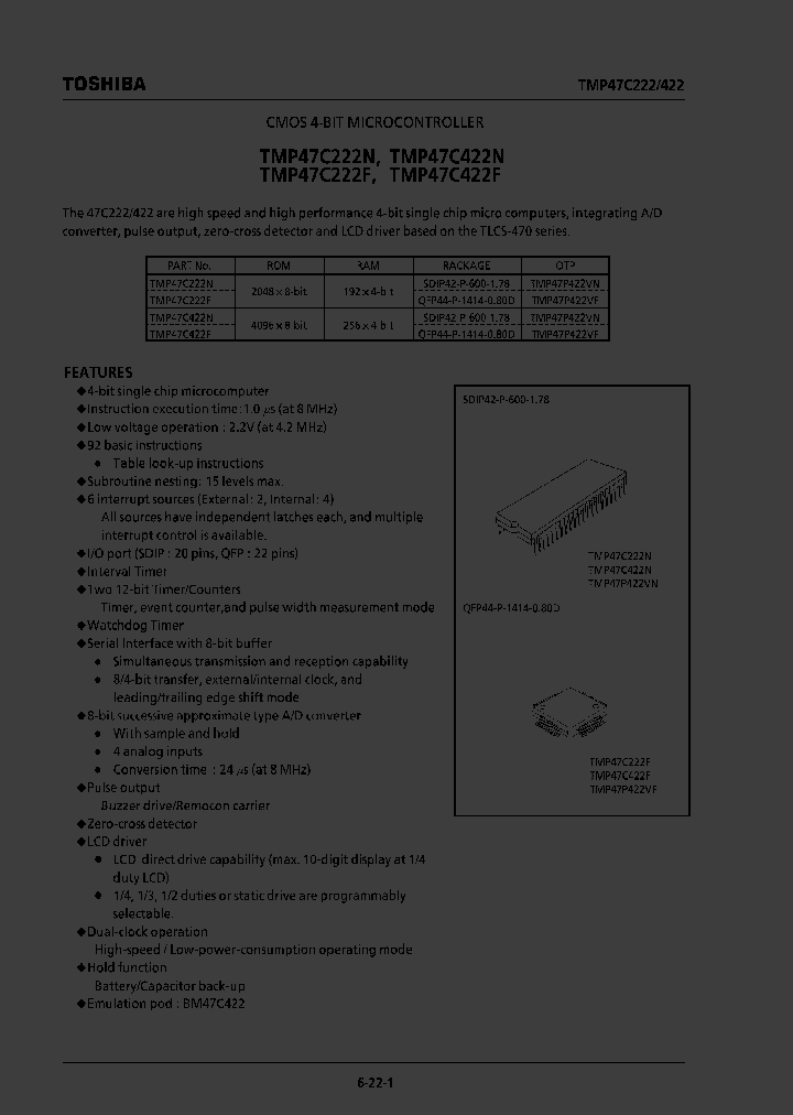 TMP47C222NNBSP_334313.PDF Datasheet