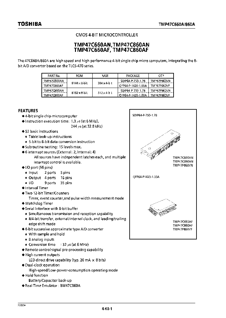TMP47C660AFTMP47C860AF_336800.PDF Datasheet