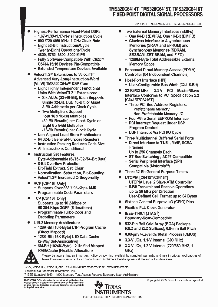 TMS320C641_321646.PDF Datasheet
